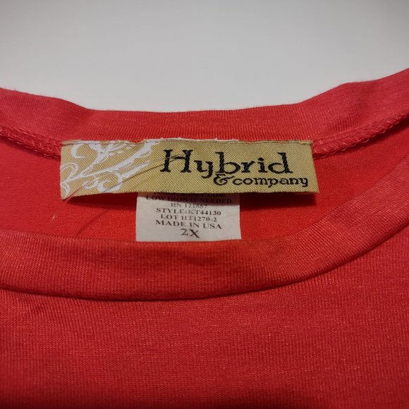 NWT Women's Super Comfy Boat Neck Dolman Dress Tunic Blouse Top Shirt Coral 2X - Picture 4 of 9